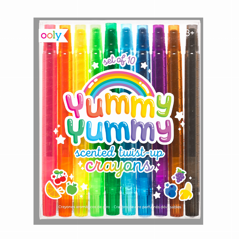 Yummy Yummy Scented Twist Up Crayons - Set of 10