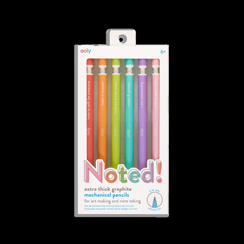 Noted! Graphite Mechanical Pencils - Set of 6
