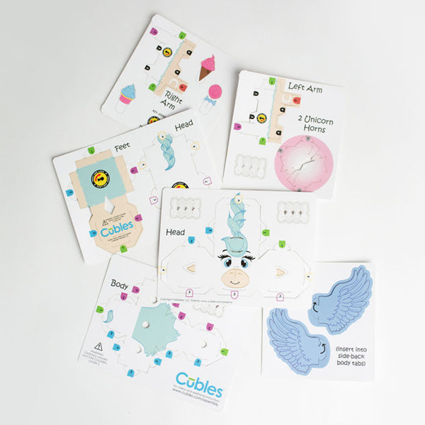 CUBLES Alicorn | Build Your Own 3D Product Figures | A Sturdy No Glue No Scissors Activity
