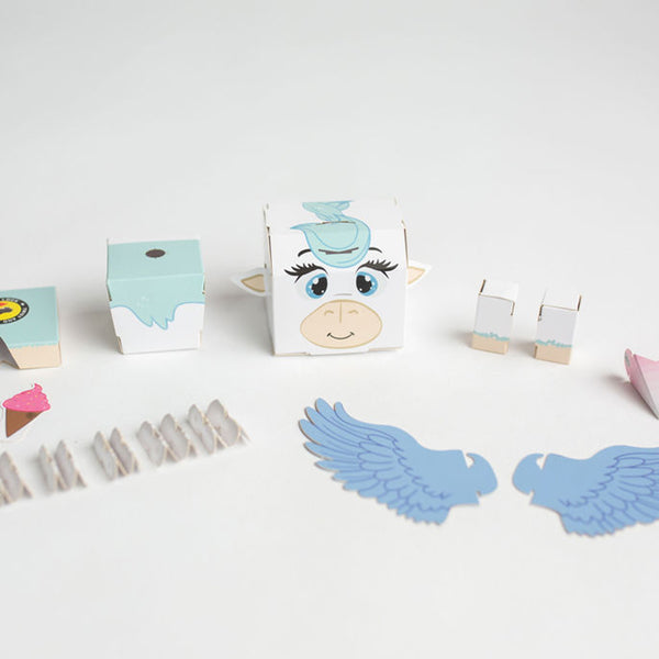 CUBLES Alicorn | Build Your Own 3D Product Figures | A Sturdy No Glue No Scissors Activity