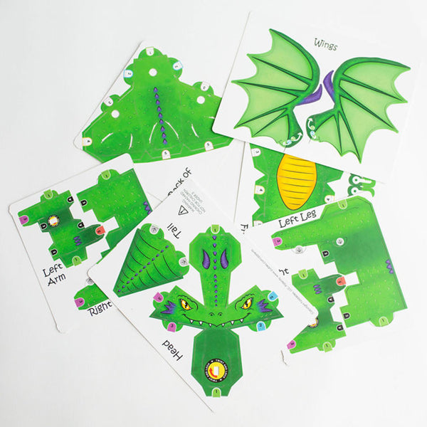CUBLES Dragon | Build Your Own 3D Product Figures | A Sturdy No Glue No Scissors Activity