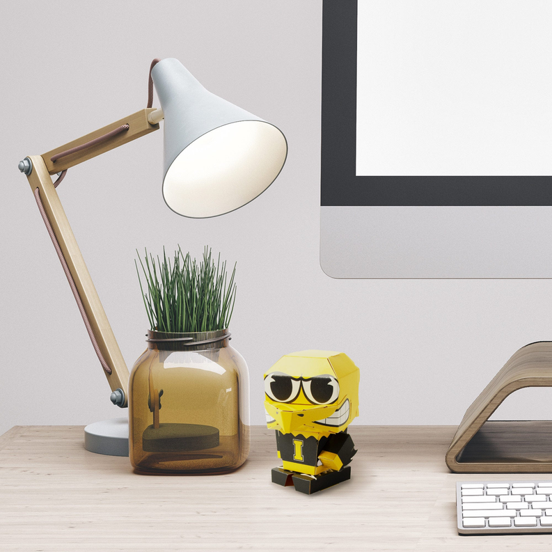 CUBLES U of Iowa Herky 3D Paperboard Constructable | Build-Your-Own, Ages 6 and Up 100% Recyclable