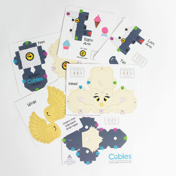 CUBLES Griffin | Build Your Own 3D Product Figures | A Sturdy No Glue No Scissors Activity
