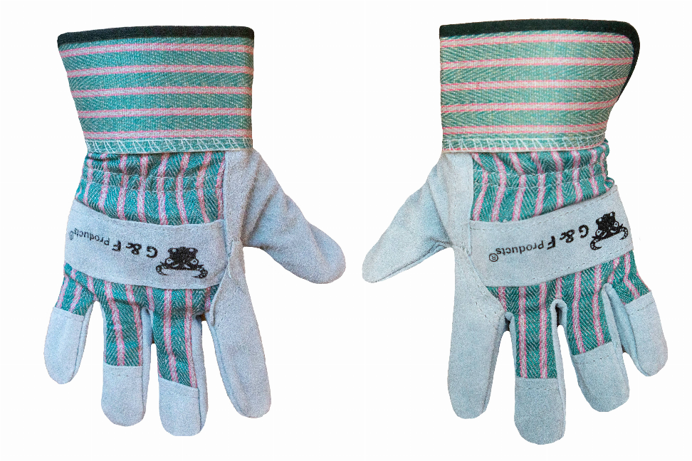 Kids Work and Gardening Gloves with Rubberized Safety Cuff