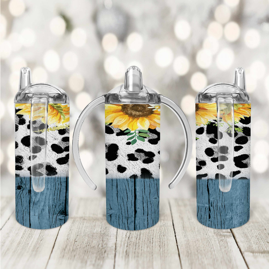 Sunflower/Animal Patterns Kid Sippy Cup