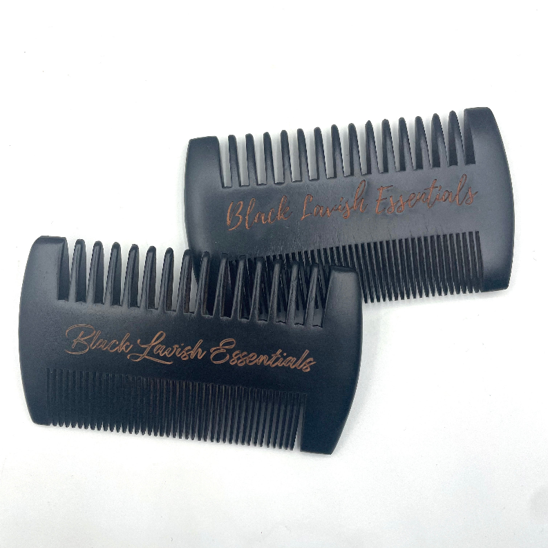 2-in-1 Wooden Beard Comb | Anti-Breakage for Full Beards | Engraved Peachwood