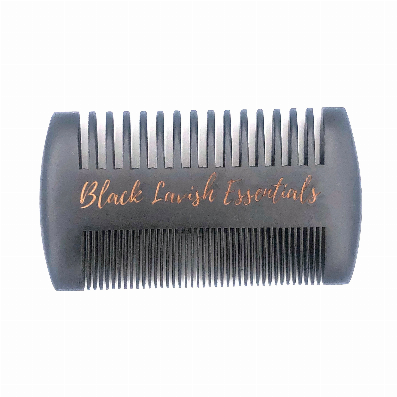 2-in-1 Wooden Beard Comb | Anti-Breakage for Full Beards | Engraved Peachwood