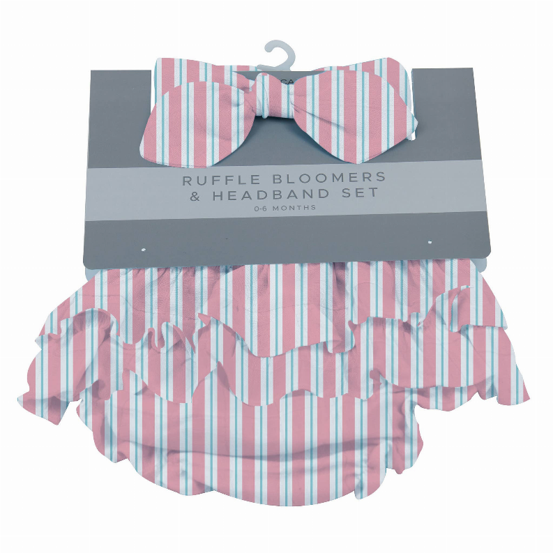 Candy Stripe Ruffle Bloomers and Headband Set