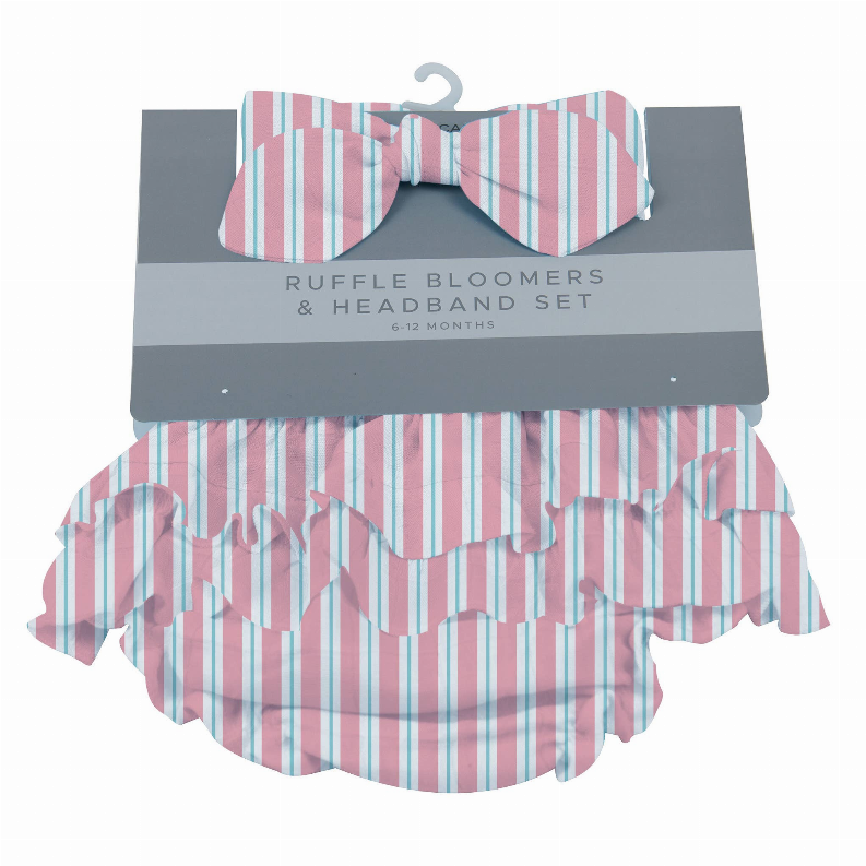 Candy Stripe Ruffle Bloomers and Headband Set