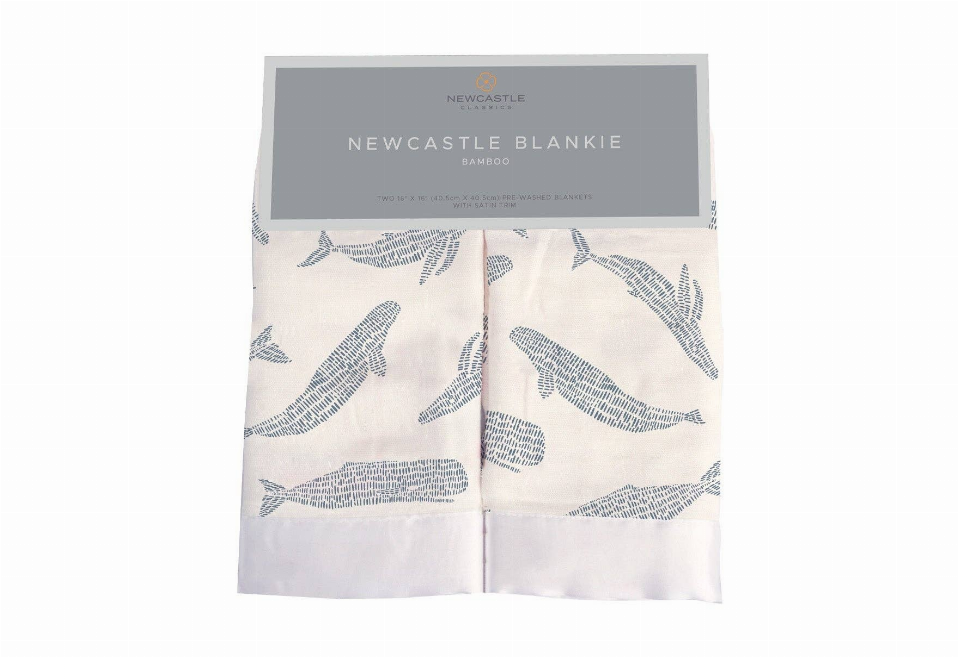 Shadow Whales Bamboo Newcastle Blankie