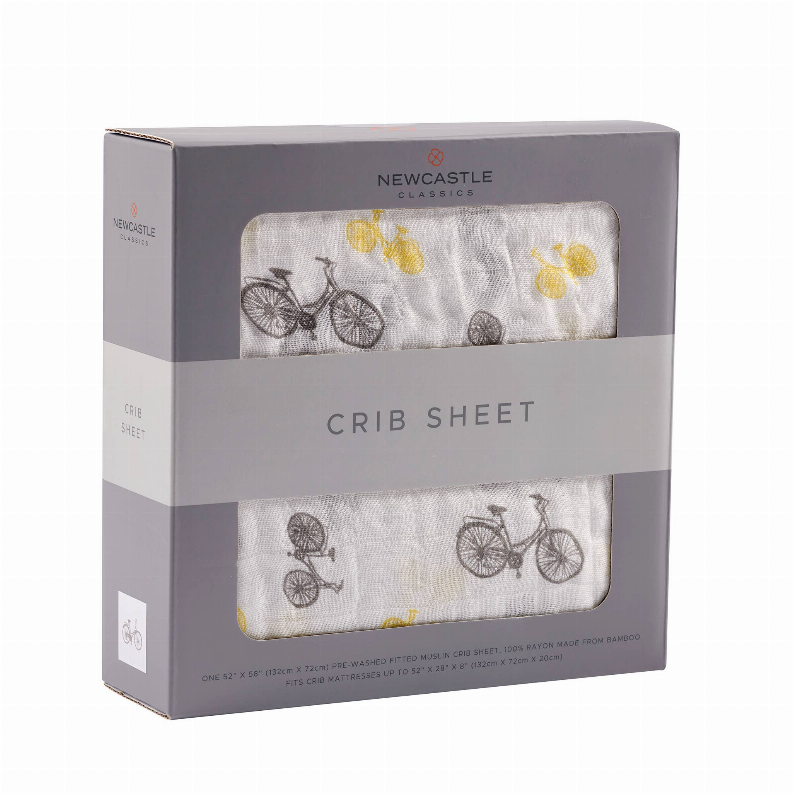 Vintage Bicycle Crib Sheet