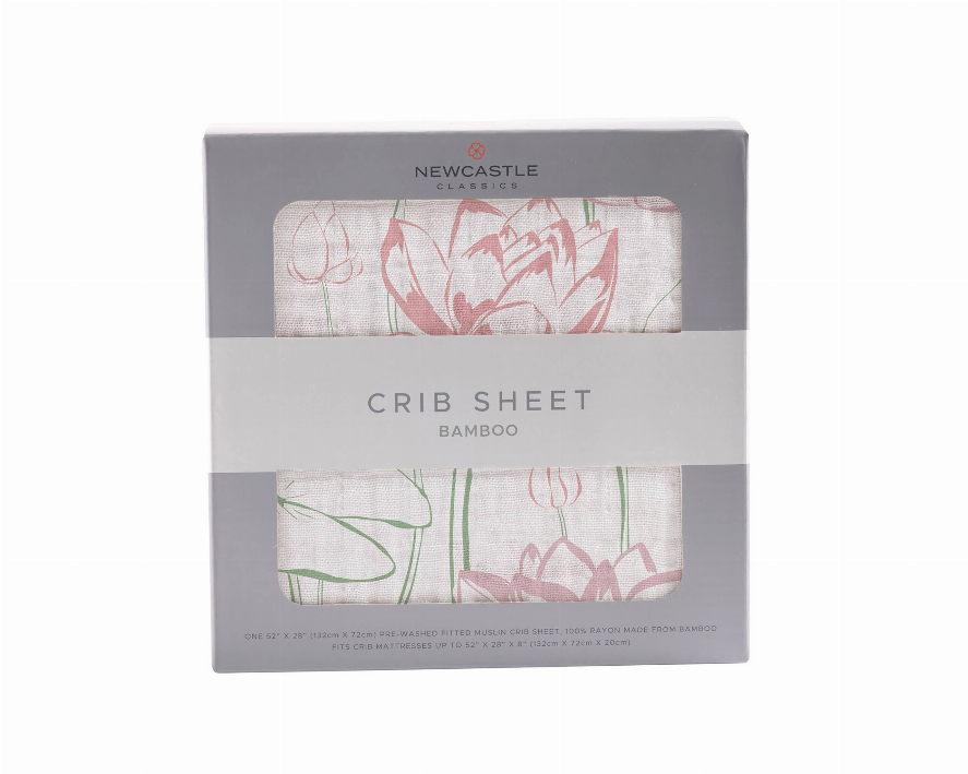 Water Lily Crib Sheet