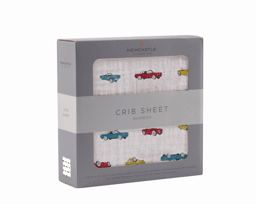 Vintage Muscle Cars Crib Sheet