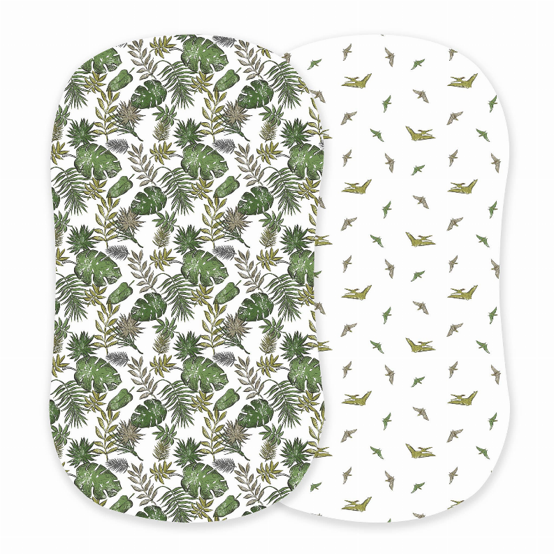 Jurassic Forest & Pteranodon Changing Pad Cover/Bassinet