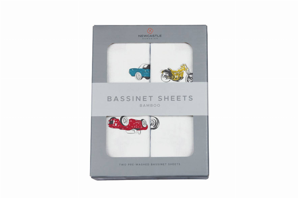 Vintage Muscle Cars & Vintage Motorcycles Bassinet Sheets