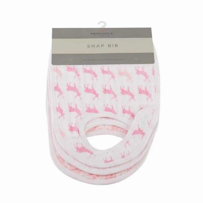 Pop of Pink Snap Bibs