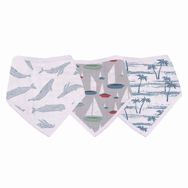 Ocean Tides Bamboo Bandana Bibs