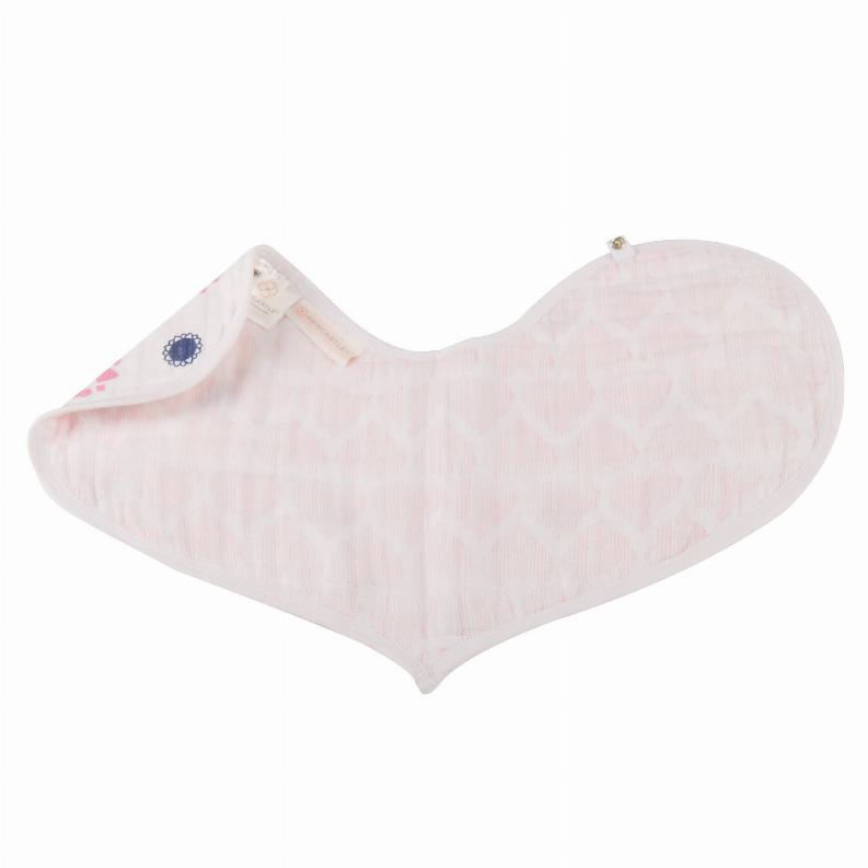 Pop of Pink Heart Bibs