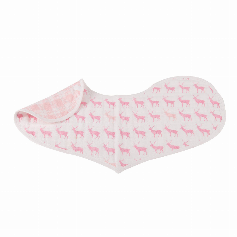Pop of Pink Heart Bibs