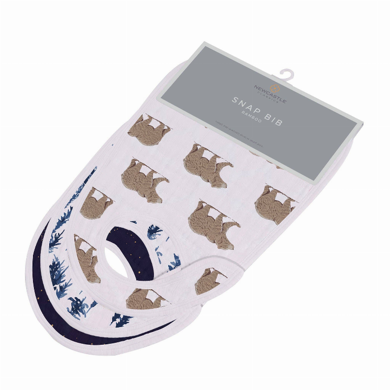 Goodnight Bear Bamboo Snap Bibs