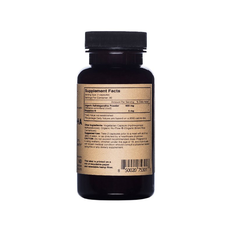 Ashwagandha + Black Pepper Capsules