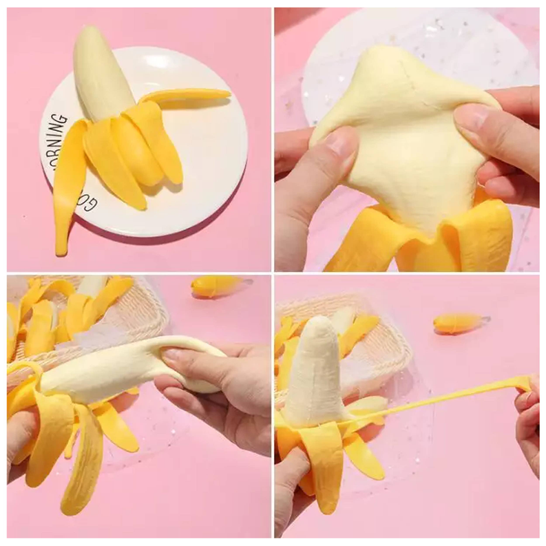 Toy banana squeeze stress relief squishy fruits slow rising