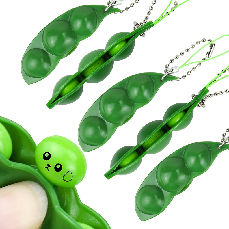 Pea Popper Fidget Toy Funny Facial Expressions Squeeze Bean
