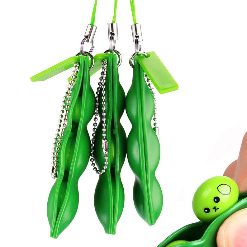 Pea Popper Fidget Toy Funny Facial Expressions Squeeze Bean