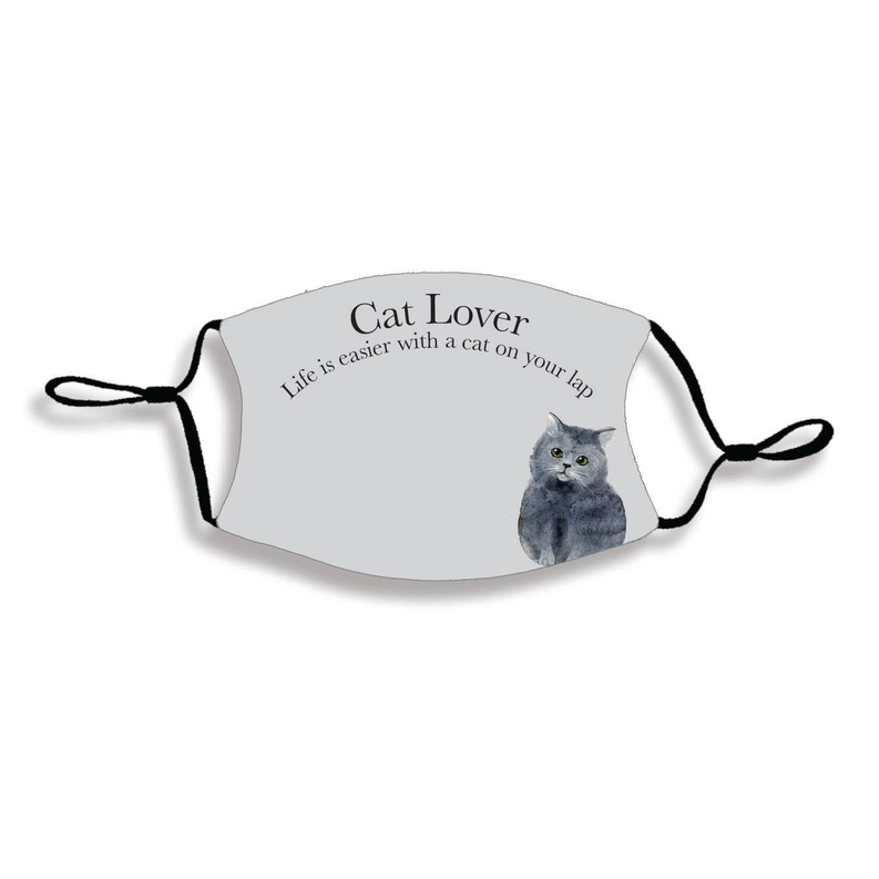 Cat Lover Life Is Easier With A Cat On Your Lap Face Mask