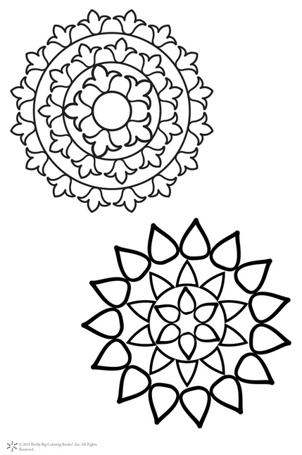 Mandalas Really Big Coloring Book
