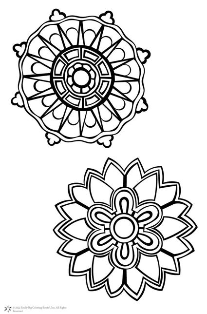 Mandalas Really Big Coloring Book