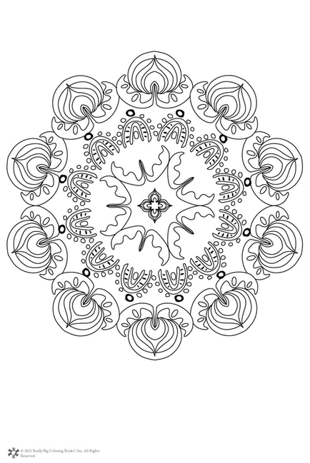 Mandalas Really Big Coloring Book