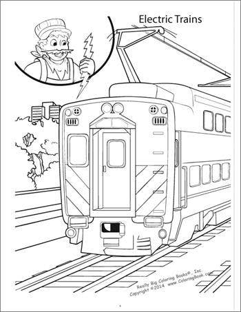 Trains Really Big Coloring Book