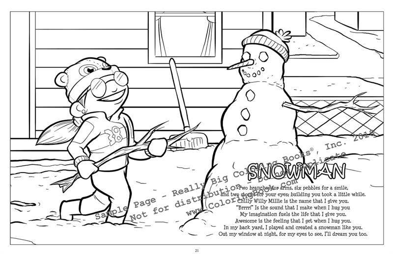 Snow Fall LapTop Coloring Book