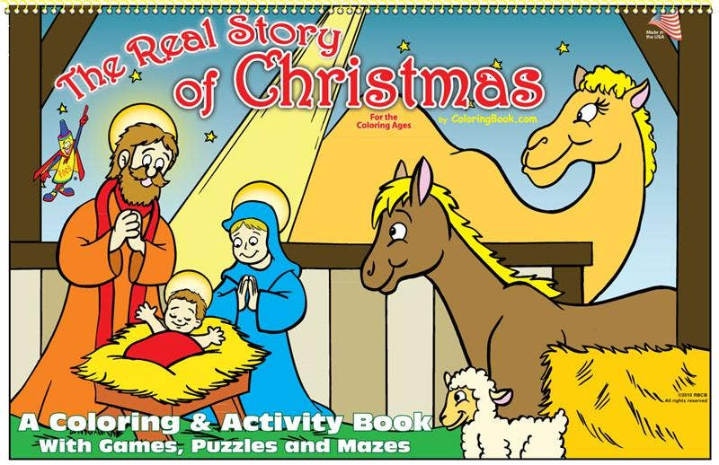 Real Story of Christmas LapTop Coloring Book