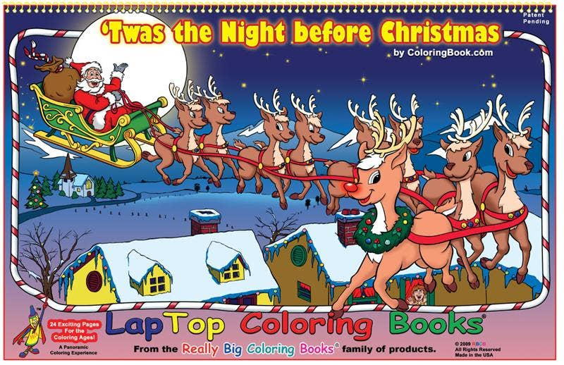 Night Before Christmas LapTop Color Book