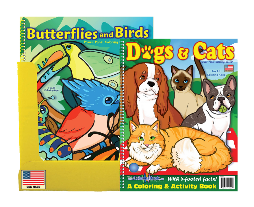 Birds Dogs and Cats Coloring Books