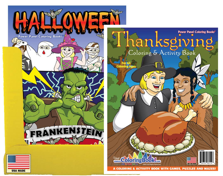 Halloween, Thanksgiving Color Books