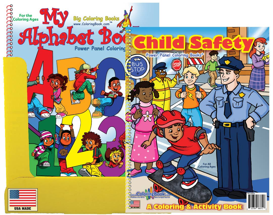 ABC, Safety Coloring Books