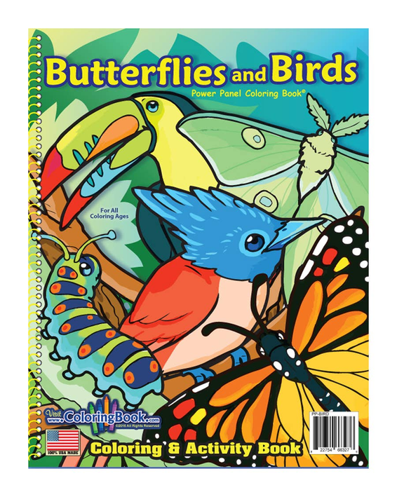 Butterflies and Birds Coloring Book