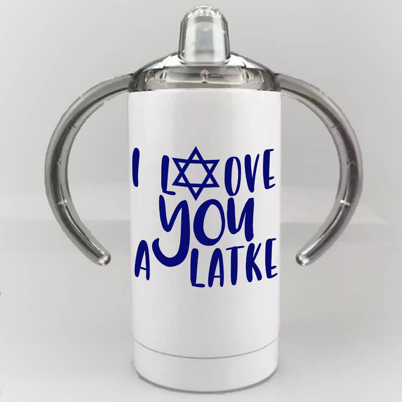 I Love You a Latke Sippy Cup with Handles