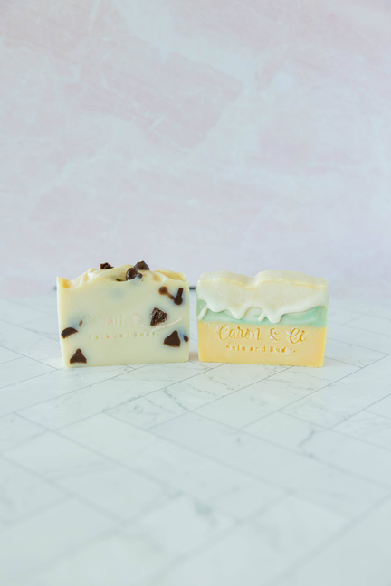 Honey Cucumber Sorbet Soap Slice