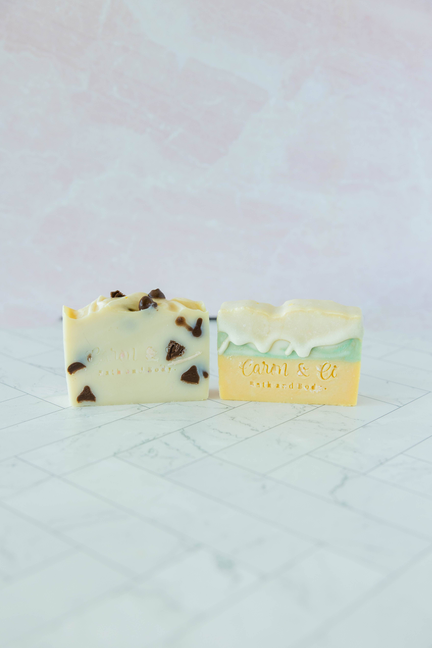 Chocolate Chip Cookie Dough Soap Slice