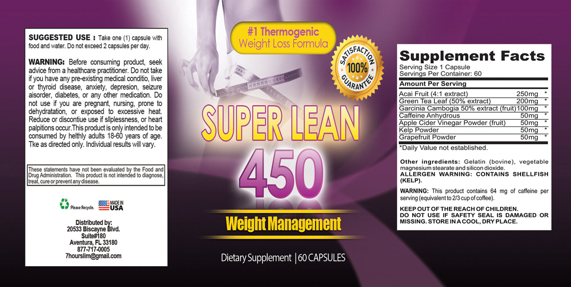 Super Lean 450 Appetite & Carb Blocker (60 capsules)