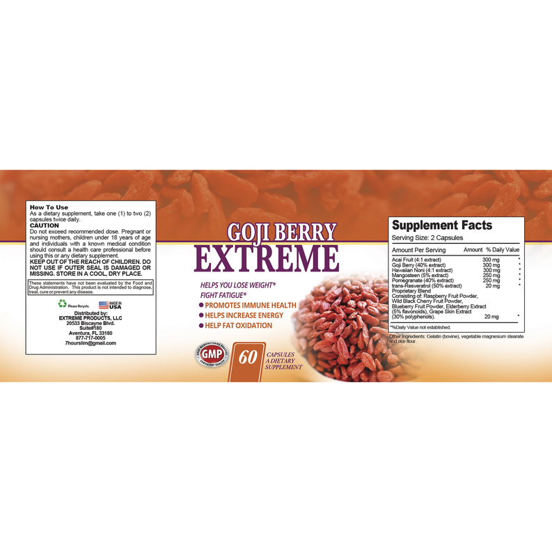 Goji Berry Extreme Fruit Complex (60 Capsules)