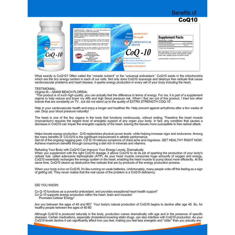 CoQ-10 Extra Strength (60 capsules)