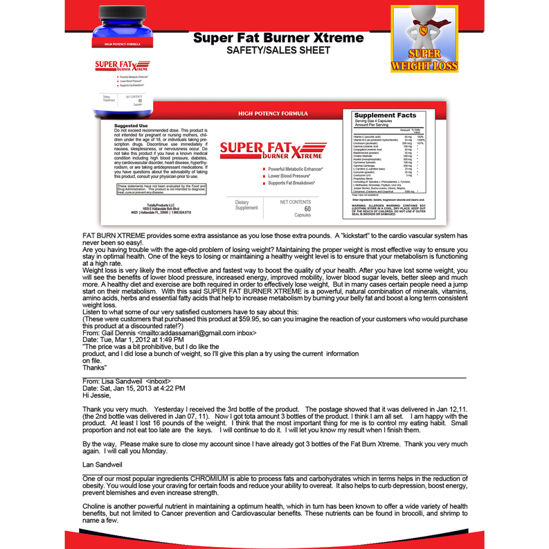 Super Fat Burn Extreme Natural Supplement (60 Capsules)