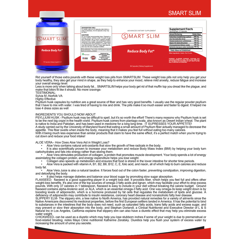Smart Slim Rapid Weight Loss (90 Capsules)
