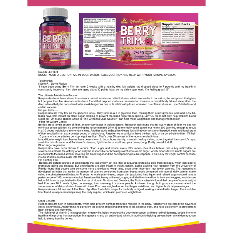 Berry Trim Weight loss and Immune Booster (60 capsules)