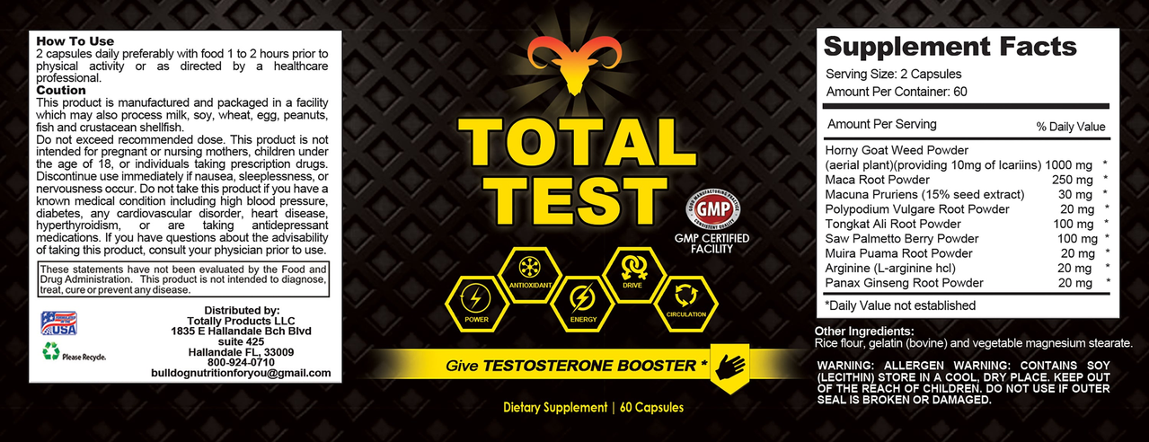 Total Test Testosterone Booster (60 capsules)